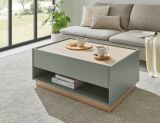 Couchtisch Center in Salbei und Barista Eiche Beistelltisch 90 x 60 cm