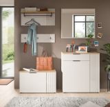 Garderobenpaneel Skid in Kaschmir Sand und Evoke Eiche Set 2-teilig 80 cm