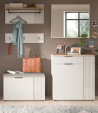 Garderobe Set 5-teilig Skid in Kaschmir Sand und Evoke Eiche 175 x 190 cm