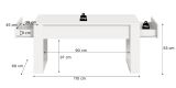 Couchtisch Jonte in wei Beistelltisch mit 2x Schubkasten 110 x 60 cm