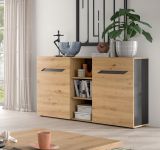 Sideboard Aversa in Artisan Eiche und grau 130 cm