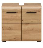 Waschbeckenunterschrank Cover in Artisan Eiche Badezimmer Unterschrank 60 cm