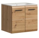 Waschbeckenunterschrank MIT Waschbecken Cover in Artisan Eiche Waschtisch hngend 60 cm