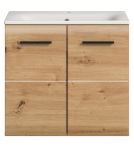 Waschbeckenunterschrank MIT Waschbecken Cover in Artisan Eiche Waschtisch hngend 60 cm
