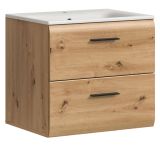 Waschbeckenunterschrank MIT Waschbecken Cover in Artisan Eiche Waschtisch hngend 60 cm