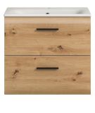 Waschbeckenunterschrank MIT Waschbecken Cover in Artisan Eiche Waschtisch hngend 60 cm