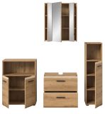 Badmbel Set 4-teilig Cover in Artisan Eiche Badkombination 180 x 185 cm