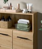 Badmbel Set 3-teilig Cover in Artisan Eiche Badkombination 135 x 185 cm