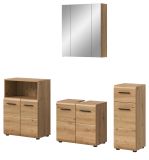 Badmbel Set 4-teilig Cover in Artisan Eiche Badkombination 180 x 185 cm