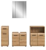 Badmbel Set 4-teilig Cover in Artisan Eiche Badkombination 180 x 185 cm