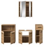 Badmbel Set 4-teilig Cover in Artisan Eiche Badkombination 180 x 185 cm