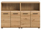 Badezimmer Kommode Set Cover in Artisan Eiche 2x Badkommode 120 x 80 cm