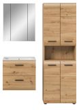 Badmbel Set 3-teilig Cover in Artisan Eiche Badkombination 135 x 185 cm