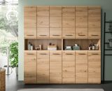 Badezimmer Hochschrank Set Cover in Artisan Eiche 2x Mehrzweckschrank 180 x 185 cm