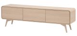 TV-Lowboard Elverum in Eiche natur TV Unterteil skandinavisch 180 x 53 cm, mit Push-to-Open