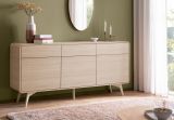 Sideboard Elverum in Eiche natur Kommode skandinavisch 180 x 84 cm, mit Push-to-Open