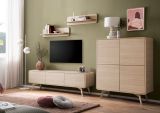 Sideboard Elverum in Eiche natur Kommode skandinavisch 180 x 84 cm, mit Push-to-Open