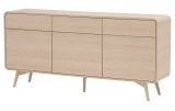 Sideboard Elverum in Eiche natur Kommode skandinavisch 180 x 84 cm, mit Push-to-Open