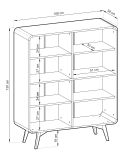 Highboard Elverum in Eiche natur Kommode skandinavisch 108 x 130 cm, mit Push-to-Open