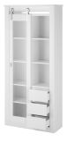 Vitrine Miami in wei Hochglanz Vitrinenschrank 93 x 201 cm, Soft-Close