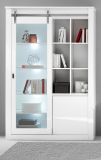 Vitrine Miami in wei Hochglanz Vitrinenschrank 133 x 201 cm, Soft-Close