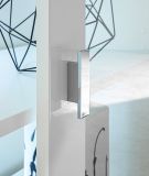 Vitrine Miami in wei Hochglanz Vitrinenschrank 133 x 201 cm, Soft-Close