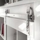 Vitrine Miami in wei Hochglanz Vitrinenschrank 133 x 153 cm, Soft-Close