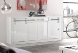 Sideboard Miami in wei Hochglanz Kommode 201 x 92 cm, Soft-Close