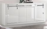 Sideboard Miami in wei Hochglanz Kommode 201 x 92 cm, Soft-Close