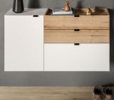 Schuhschrank Janko in wei und Evoke Eiche Flur Kommode hngend 120 cm, Soft-Close