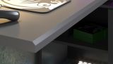 Gamingtisch Work in grau Gamer Schreibtisch inkl. LED mit Farbwechsel