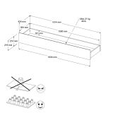 Parisot Etagenbett Shelter in wei� und Eiche Kinder und Jugendzimmer Hochbett 90 x 200 cm