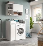 Waschmaschinenschrank Flexy in wei Set 3-teilig 95 x 195 cm