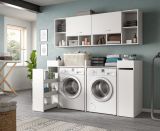 Waschmaschinenschrank Flexy in wei Set 6-teilig 190 x 195 cm