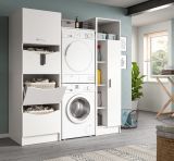 Waschmaschinenschrank Flexy in wei Set 3-teilig 176 x 196 cm