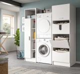 Waschmaschinenschrank Flexy in wei Set 3-teilig 176 x 196 cm