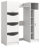 Waschmaschinenschrank Flexy in wei Set 3-teilig 176 x 196 cm