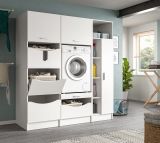 Waschmaschinenschrank Flexy in wei Set 3-teilig 176 x 196 cm