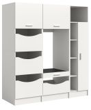 Waschmaschinenschrank Flexy in wei Set 3-teilig 176 x 196 cm