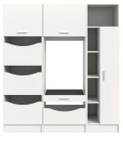 Waschmaschinenschrank Flexy in wei Set 3-teilig 176 x 196 cm