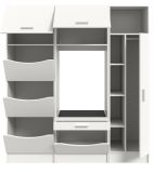 Waschmaschinenschrank Flexy in wei Set 3-teilig 176 x 196 cm