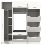Waschmaschinenschrank Flexy in wei Set 3-teilig 176 x 196 cm