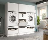 Waschmaschinenschrank Flexy in wei Set 3-teilig 192 x 196 cm