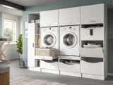 Waschmaschinenschrank Flexy in wei Set 4-teilig 242 x 196 cm