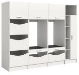 Waschmaschinenschrank Flexy in wei Set 4-teilig 242 x 196 cm