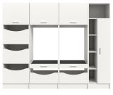Waschmaschinenschrank Flexy in wei Set 4-teilig 242 x 196 cm