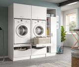 Waschmaschinenschrank Flexy in wei Set 3-teilig 182 x 195 cm
