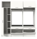 Waschmaschinenschrank Flexy in wei Set 3-teilig 182 x 195 cm