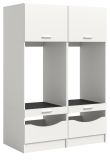 Waschmaschinenschrank Flexy in wei Set 2-teilig 132 x 195 cm
