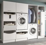 Waschmaschinenschrank Flexy in wei Set 4-teilig 242 x 196 cm